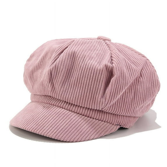 GILIGEGE Women's Retro Peaked Ivy Newsboy Paperboy Gatsby Cabbie Painter Cap Hats Women Winter Solid Hat Beret Cap Korean Painter Newsboy Hot Pink One Size