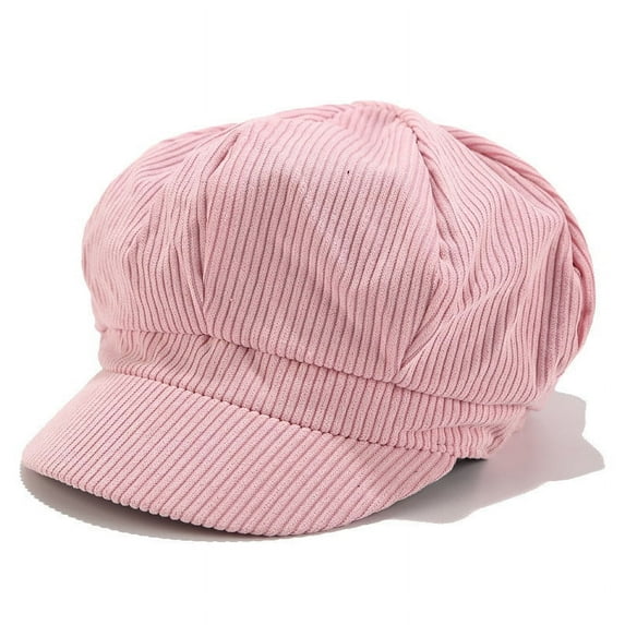 GILIGEGE Women's Retro Peaked Ivy Newsboy Paperboy Gatsby Cabbie Painter Cap Hats Women Winter Solid Hat Beret Cap Korean Painter Newsboy Pink One Size