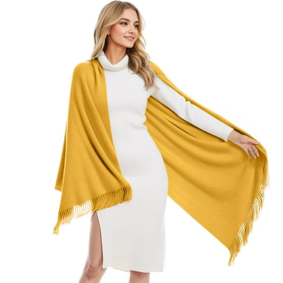 GILIGEGE Women's Scarf Pashmina Shawls and Wraps for Evening Dresses Warm Pashmina Scarf Shawl Wraps for Women Casual Winter Warm Soft Scarves Shawls and for Evening Dresses Pashmina Shawls for Weddi