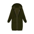 thumbnail image 1 of GILIGEGE Women's Zip‑Up Oversized Long Hoodie,Soft Fleece Long‑Sleeve Casual Jacket, Plus‑Size Fall 2026 Sweatshirt Coat with Pockets for Daily Going‑Out Lounging Outfits JN L, 1 of 4