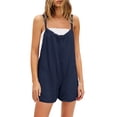 thumbnail image 1 of GILIGEGE Womens Rompers Jumpsuits Summer Vacation Beach Outfits 2025 Shorts Overalls Jumpers Loose Casual Soft Fashion Clothes Solid Color Shorts Summer Sleeveless Shortall Vacation Jumpsuits, 1 of 7
