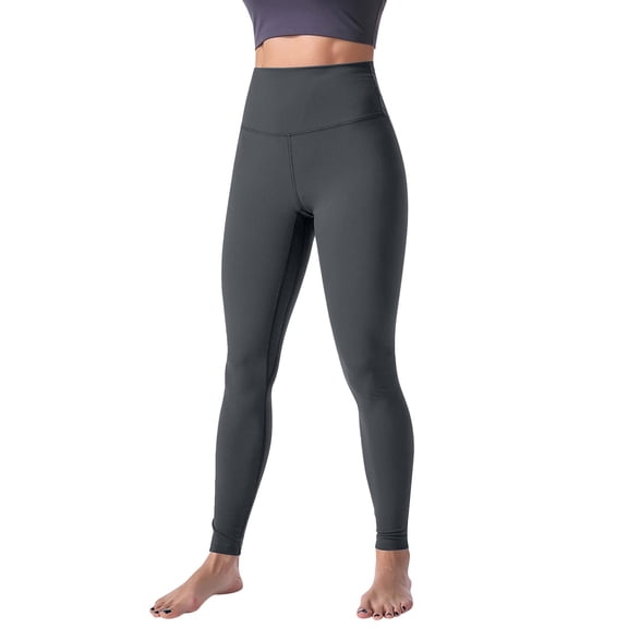 GILIGEGE Workout Leggings for Women, Tummy Control Compression Workout Gym Yoga Pants, No Front Seam & High Waist Soft Yoga Pants Gym Athletic Lounge Grey S