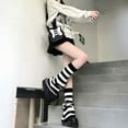 thumbnail image 1 of GILIGEGE Y2K Knit Leg Warmers for Women Kawaii Leg Warmers Long Leg Socks Cover Goth Lolita Winter Accessories Flared Shape Long Student Leg Elastic Cuffs Solid Color Striped Loose Knitted Leg, 1 of 4