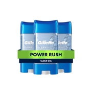 Gillette Clear Gel Antiperspirant and Deodorant for Men Power Rush Scent Triple Pack - 3 of 3.8oz
