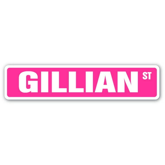 GILLIAN Street Sign Childrens Name Room Sign | Indoor/Outdoor | 24" Wide