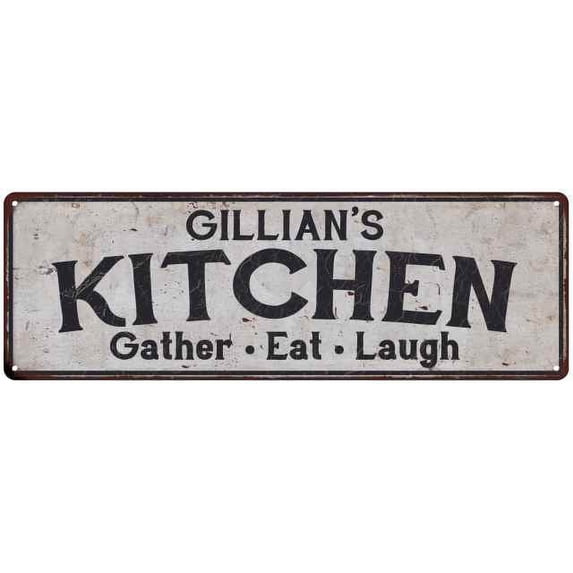 GILLIAN's Kitchen Gift Rustic Chic Decor Gift 6x18 Sign 206180051732