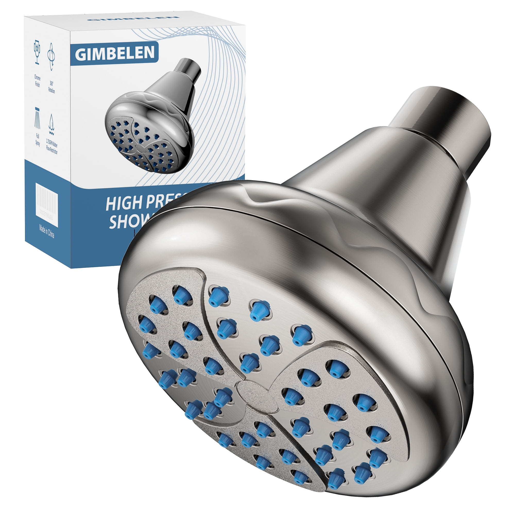 GIMBELEN High Pressure Shower Head,Pressure Boosting Shower Head for