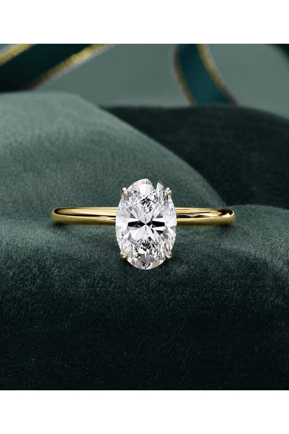 1.20 CT IGI Certified Oval Cut Lab Grown Diamond Solitaire Engagement Ring for Women