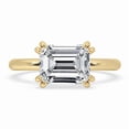 thumbnail image 1 of GIMELIS Emerald Cut Lab Grown Diamond Engagement Ring in Yellow Gold, 1 of 4