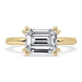 thumbnail image 1 of GIMELIS Emerald Cut Lab Grown Diamond Engagement Ring in Yellow Gold, 1 of 4