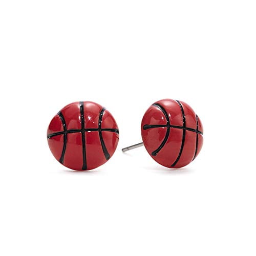 GIMMEDAT Basketball Enamel Earrings Jewelry