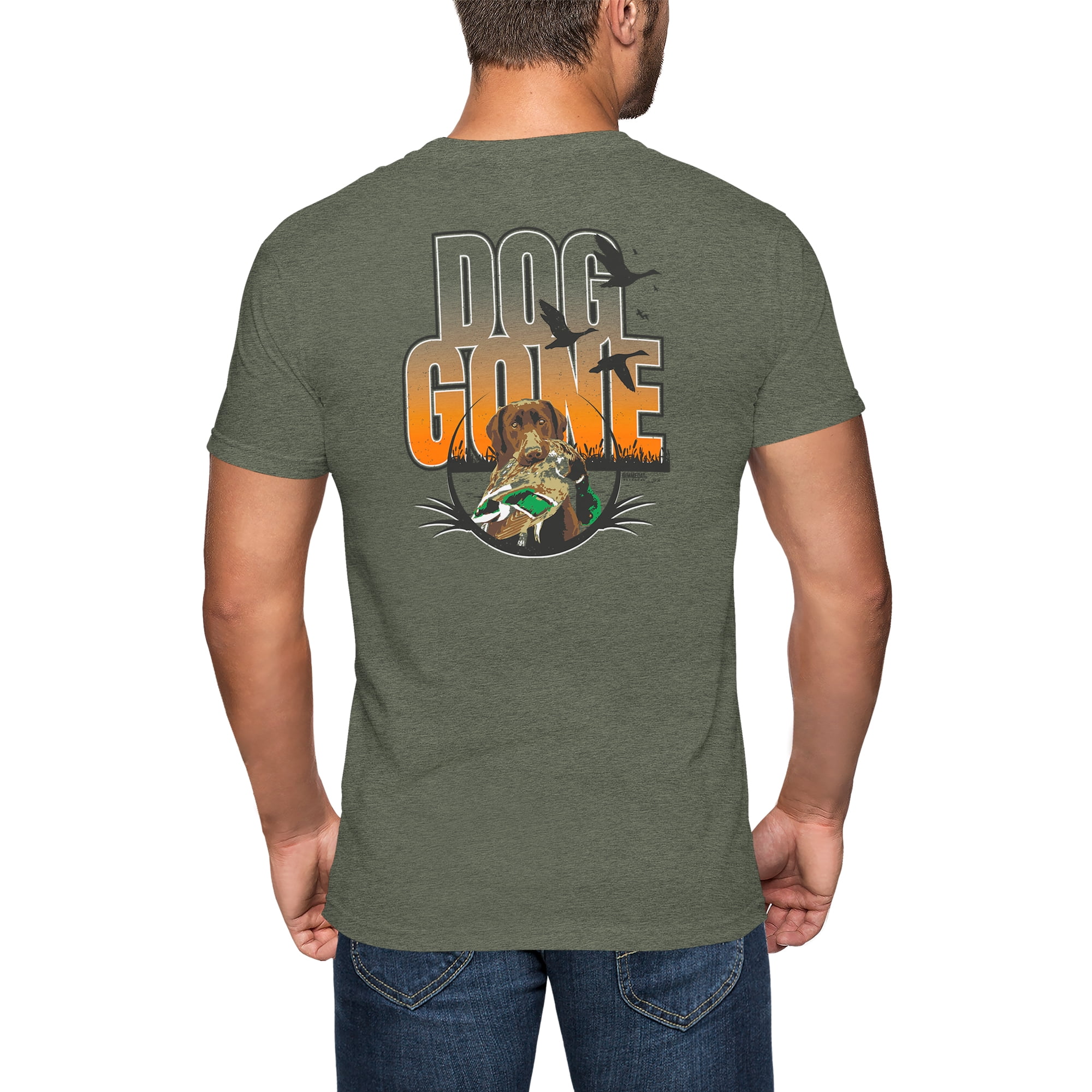 GIMMEDAT Dog Gone Duck Hunting T-Shirt - Short Sleeve Tee For Men And Women (Funny Hunting Gift)