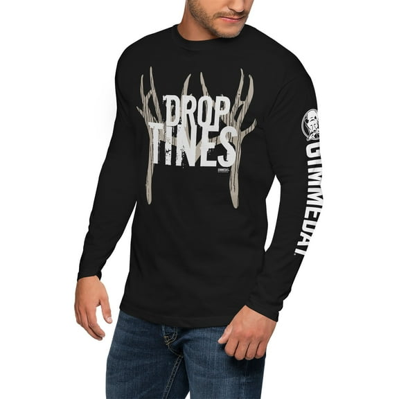 GIMMEDAT Drop Tines Deer Hunting Shirt Long Sleeve Men Women Gift Fun