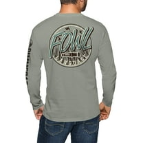 GIMMEDAT Fowl Language Long Sleeve Duck Hunting Men's and Women's Outdoor T-Shirt Gift Fun (Medium) Stonewashed Green