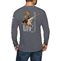 GIMMEDAT Marsh Madness Duck Hunting Long Sleeve Shirt Man Woman Gift Fun (Large) Charcoal