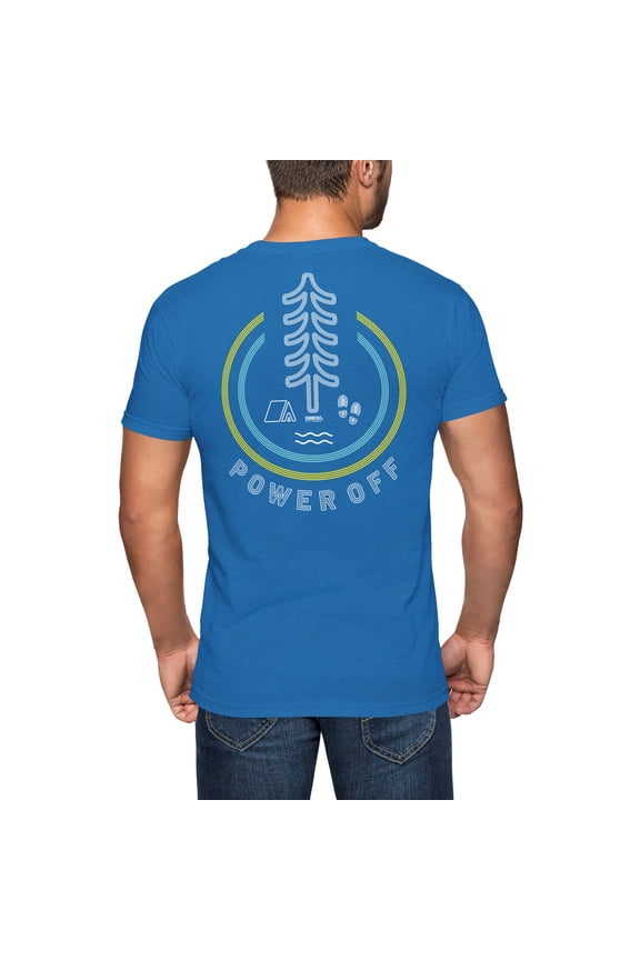 Power Off Short Sleeve Camping Mens Women Dad Tshirt Gift