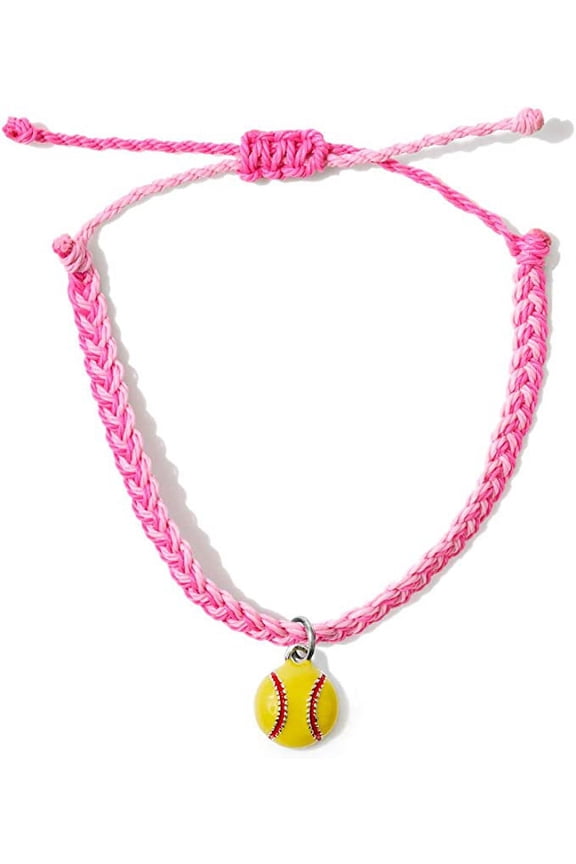 GIMMEDAT Softball Bracelet 100% Waterproof Adjustable Woven Friendship Jewelry Gift