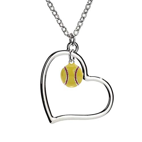 GIMMEDAT Softball Heart of Mine Necklace Jewelry