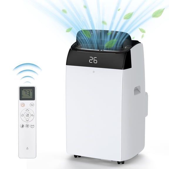 GIMMYFIVE 12,000 BTU Portable Air Conditioner, 3-in-1 AC Unit for 550 Sq. Ft, Quiet, Remote Control, Energy Efficient