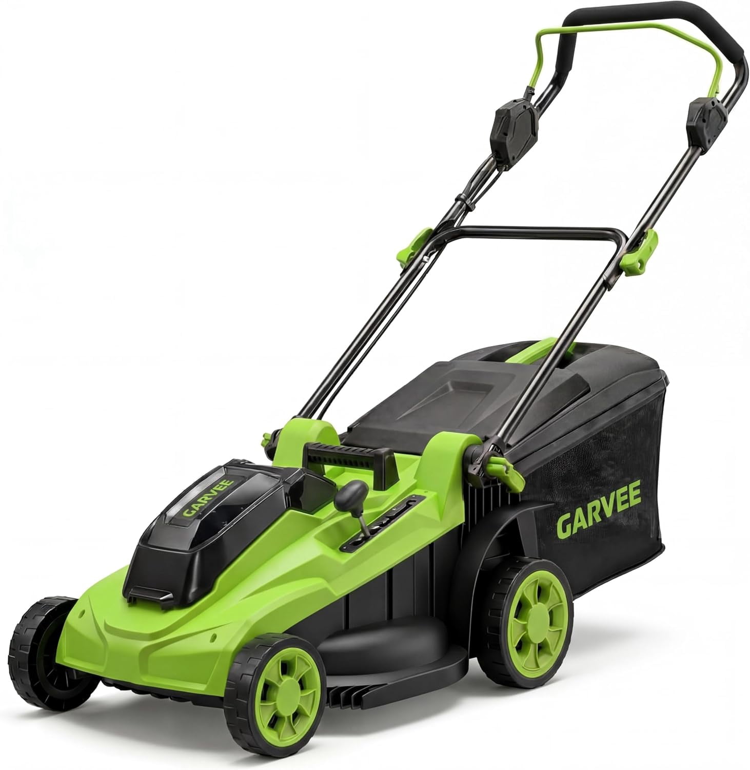 GIMMYFIVE 17 in Cordless Lawn Mower, Brushless Motor, 2 x 20V 4.0Ah Batteries, Bagging and Mulching