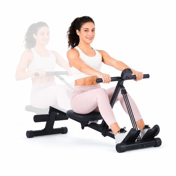 GIMMYFIVE Compact Rowing Machine with LCD Display, 276 lb Max Weight, Space Saving Design Home Gym