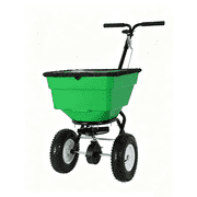 GIMMYFIVE Heavy Duty Tow-Behind Broadcast Spreader with Rain Cover, 12 ft Spreading Width, 130/100/80 Lbs