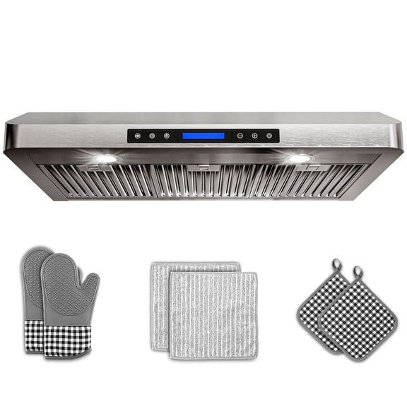 GIMSOL 36" Under Cabinet Range Hood, 400 CFM, 4-Speed Touch Control, Stainless Steel, Ducted