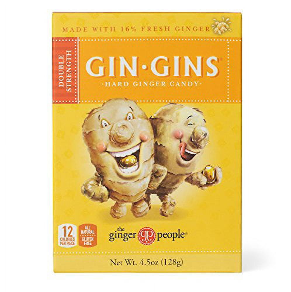 GIN GINS Double Strength Ginger Candy by The Ginger People Individually