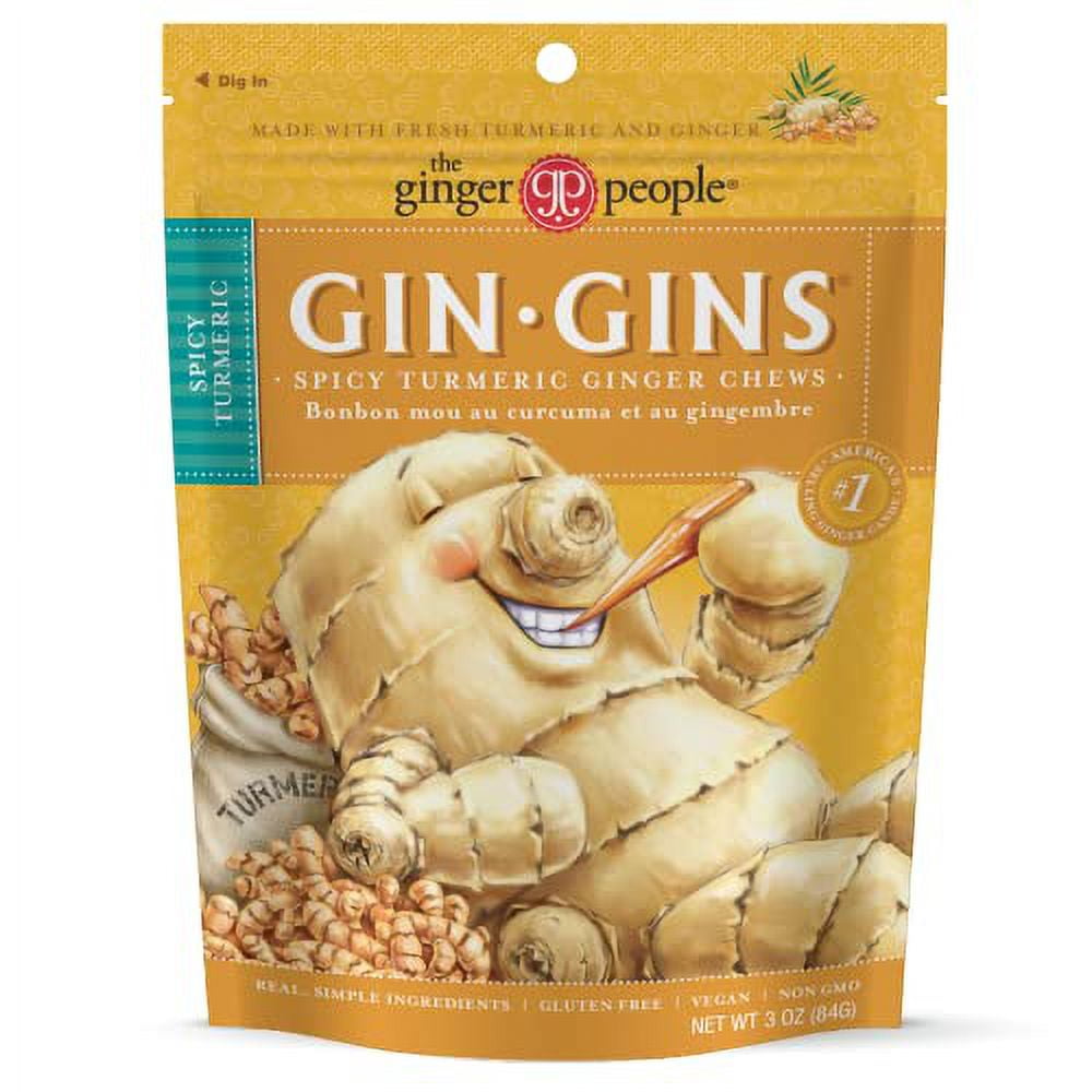 GIN GINS Spicy Turmeric Ginger Chews by The Ginger People â€“ Anti