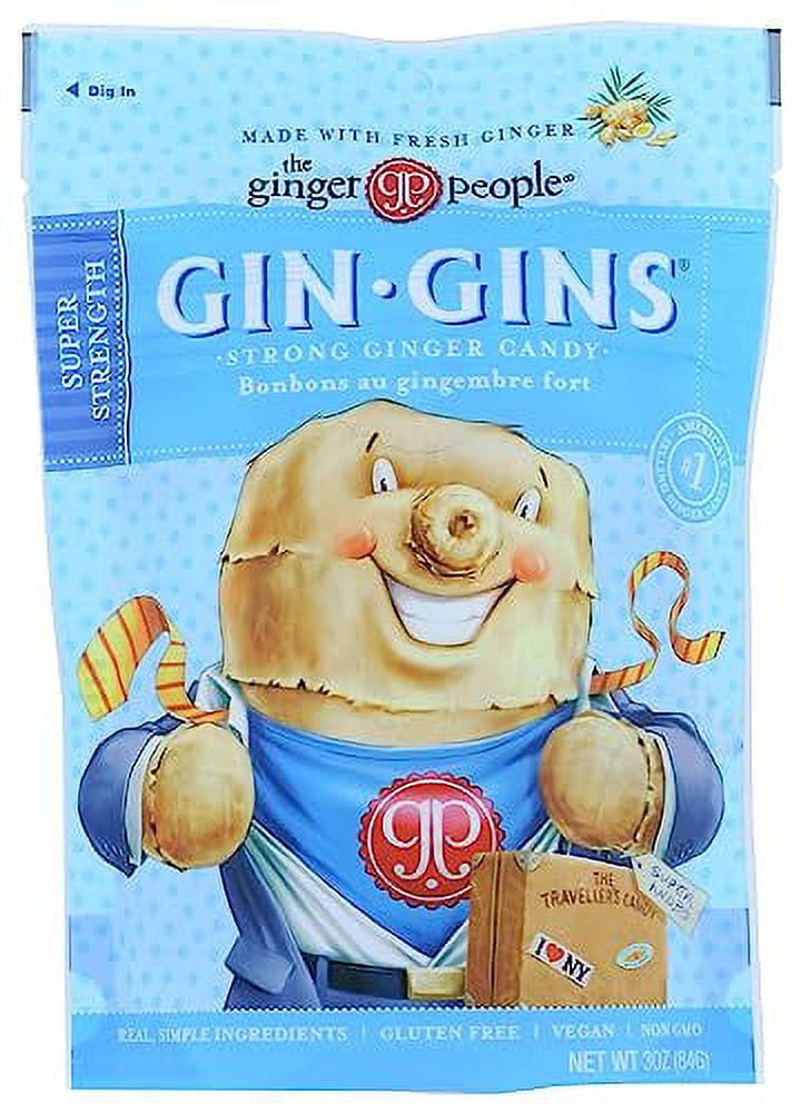 GIN GINS Super Strength Ginger Candy by The Ginger People â
