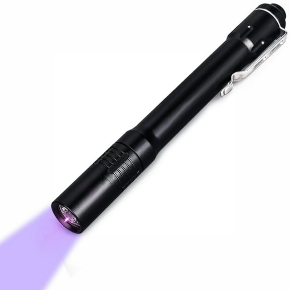 GING UV FLASHLIGHT 395nm Pen LED UV Light Pocket Light Black Light UV Torch AAA Battery for Glue,Pet Urine, Counterfeit Money, Resin (D11-395nm)