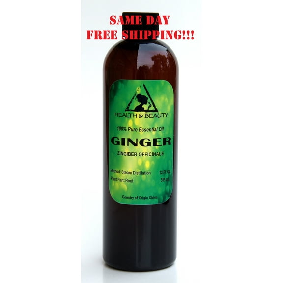 GINGER ESSENTIAL OIL AROMATHERAPY 100% PURE NATURAL 12 OZ
