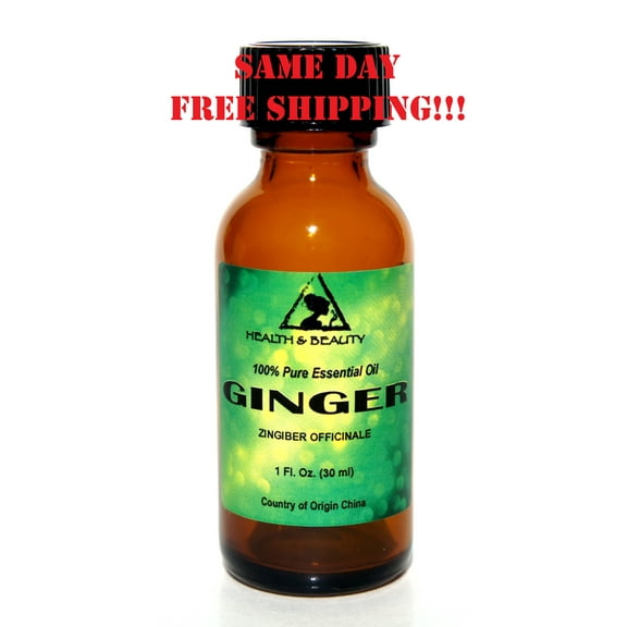 GINGER ESSENTIAL OIL AROMATHERAPY 100% PURE NATURAL GLASS BOTTLE 1.0 OZ, 30 ml