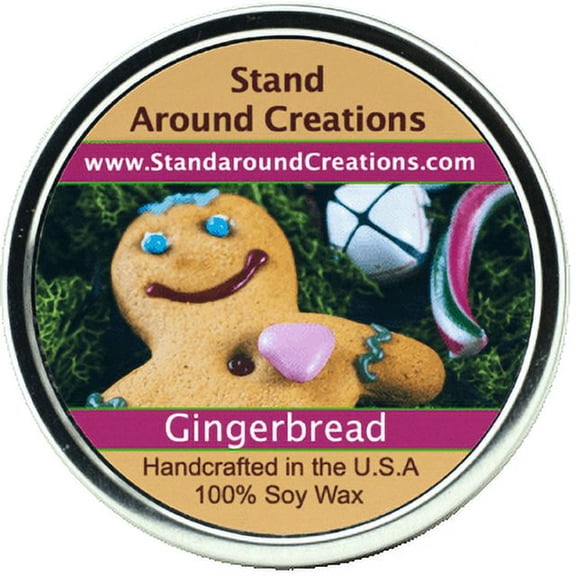 GINGERBREAD TIN 16-OZ. ALL NATURAL SOY CANDLE