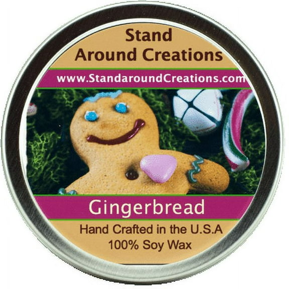GINGERBREAD TIN 8-OZ. ALL NATURAL SOY CANDLE