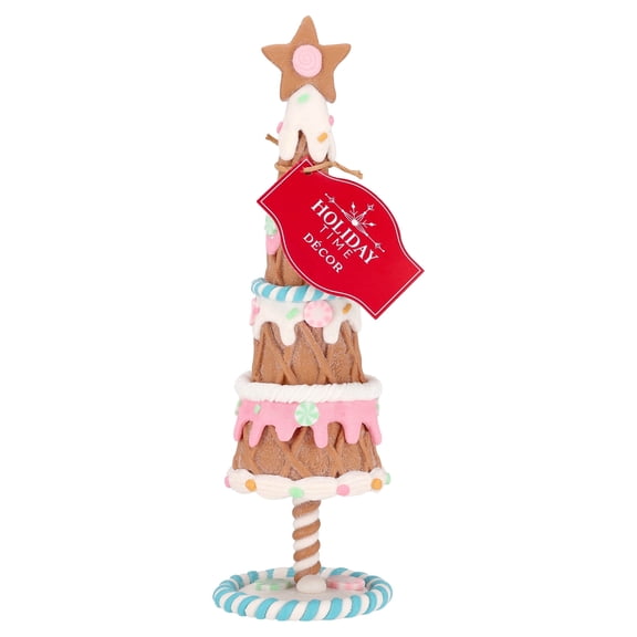 Clay Dough Gingerbread Tree Christmas Decoration, Multicolor, 8", by Holiday Time