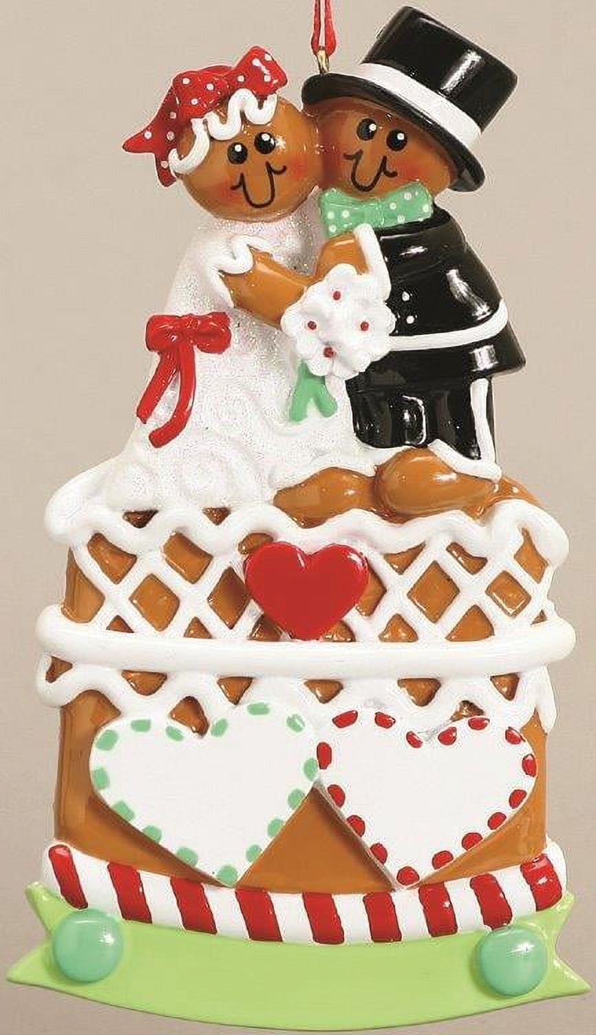 Personalized wedding cake clearance christmas ornament