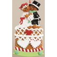 thumbnail image 1 of GINGERBREAD WEDDING CAKE Personalized Christmas Tree Ornament DO-IT-YOURSELF, 1 of 1