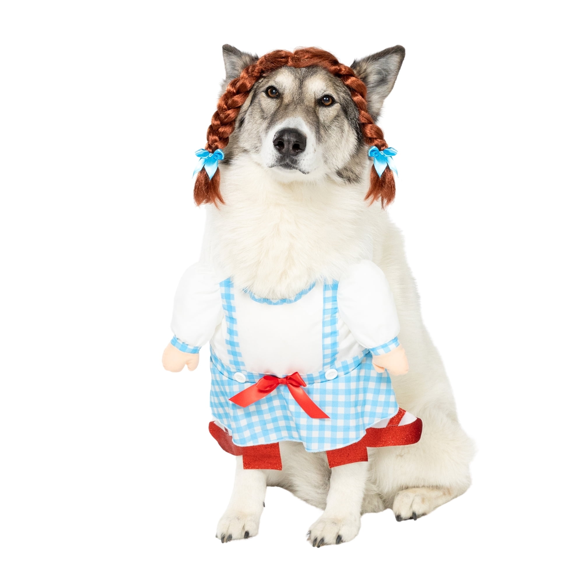 Vibrant Life Halloween Gingham Girl Costume for Dogs, Blue and White, Extra Large