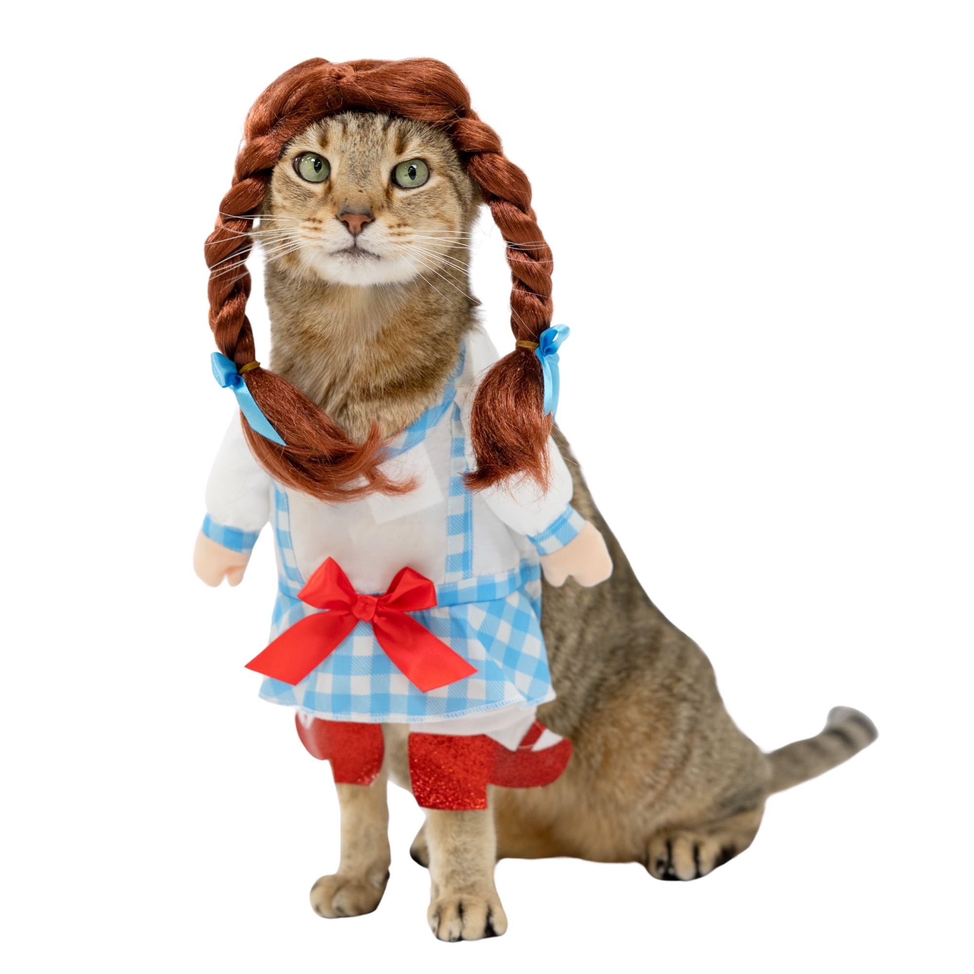 Vibrant Life Halloween Gingham Girl Costume for Dogs and Cats, Blue and White, Extra Small