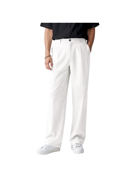 Men's Dress Pants Loose Fit Slacks for Men