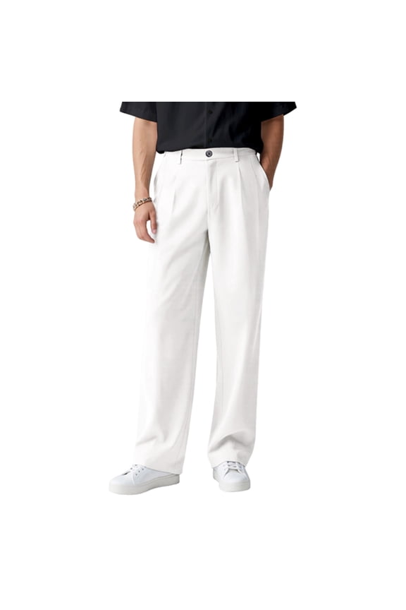 Men's Dress Pants Loose Fit Slacks for Men