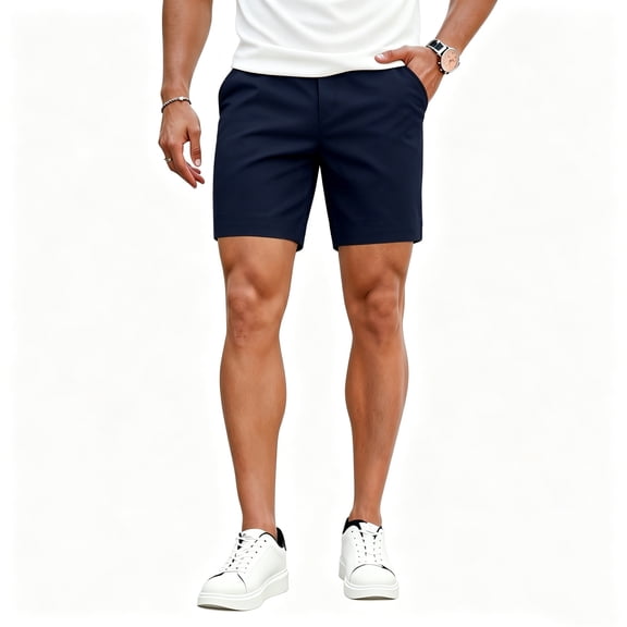 GINGTTO Men's Casual Shorts, Lightweight Stretch Slim Fit Chino Shorts with Pockets for Summer Daily Outdoor Wear