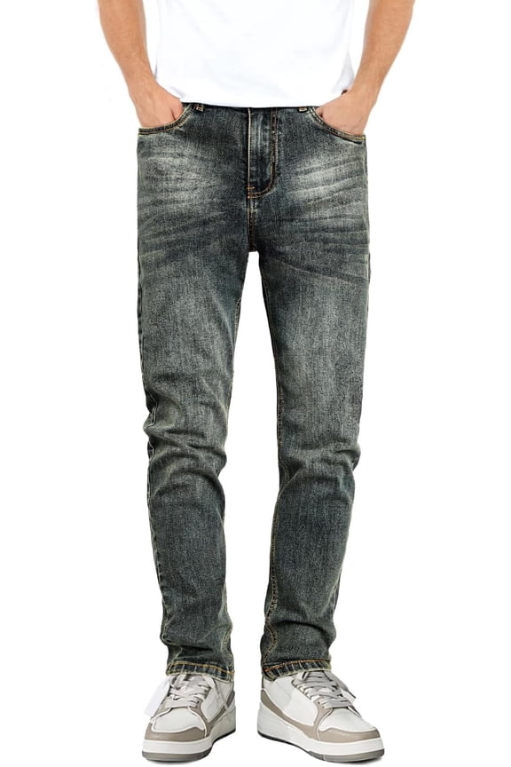 Men's Lightweight Stretch Slim Fit Denim Jeans for Casual Daily Wear