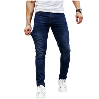 GINGTTO Men's Lightweight Stretch Slim Fit Jeans Comfort Flexible Casual Denim Pants
