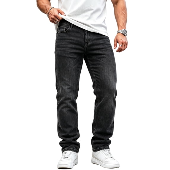 GINGTTO Men's Lightweight Stretch Slim Fit Jeans Comfort Flexible Casual Denim Pants