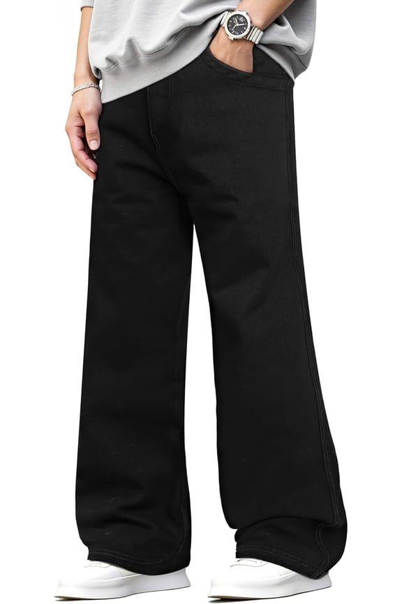 Men's Loose Fit Stretch Denim Jeans Lightweight Breathable All-Day Comfort Casual Trousers