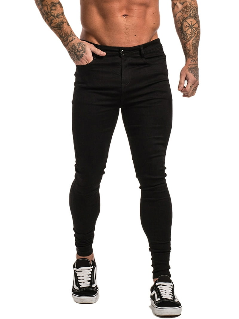 GINGTTO Jeans Homme Skinny Élastique Slim Fit - Denim Extensible Tapered Confortable