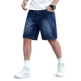thumbnail image 1 of GINGTTO Men's Relaxed Fit Baggy Denim Shorts, 1 of 12