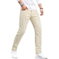 thumbnail image 1 of GINGTTO Mens Elastic Lightweight Denim Jeans Comfort Flex Slim Fit Trousers for Everyday, 1 of 8